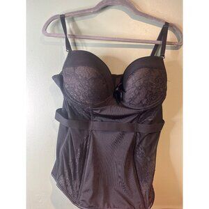 Black Corset Top XL Whimsigoth Romantic Dark Fairycore Bustier valentine's